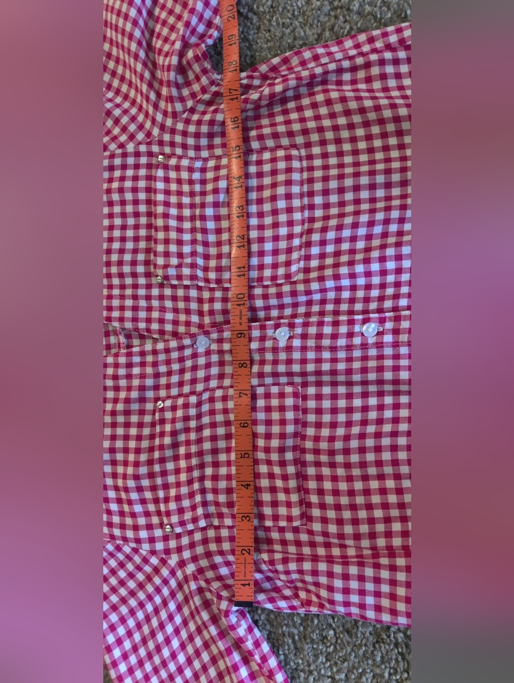 Jones New York Women's  Gingham Button-Front Shirt - Picture 8 of 10
